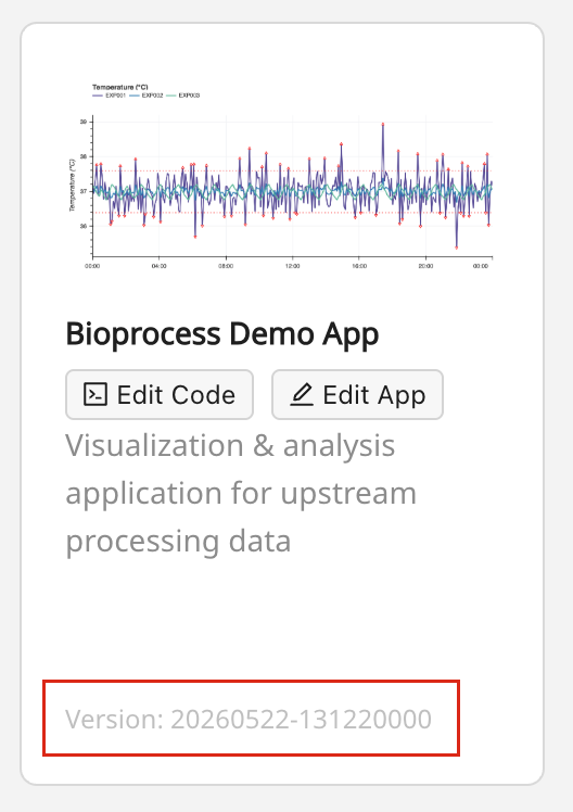 MA app card with version label